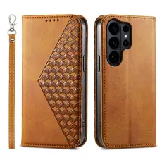 OEM - Xiaomi 17 Pl&aring;nboksfodral Kalvtextur Pl&aring;nboksfodral Konstl&auml;der - Gul - Bl&aring;