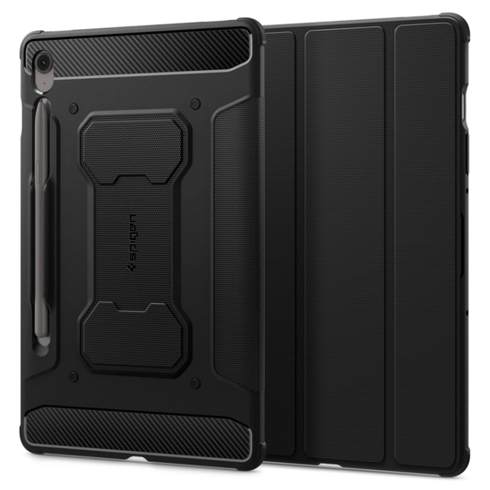 Spigen - Spigen Galaxy Tab S9/S10 FE Fodral Rugged Armor - Svart