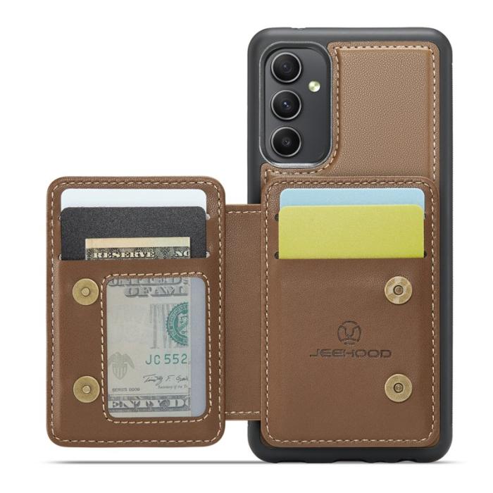 JEEHOOD - JEEHOOD J05 Fodral för Samsung Galaxy A54 5G Konstläder Brun