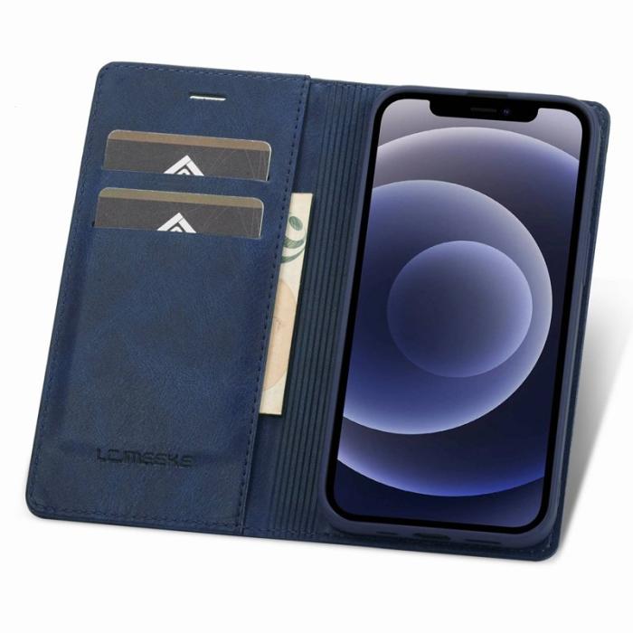 LC.imeeke - LC.IMEEKE iPhone 11 Plånboksfodral Konstläder - Blå