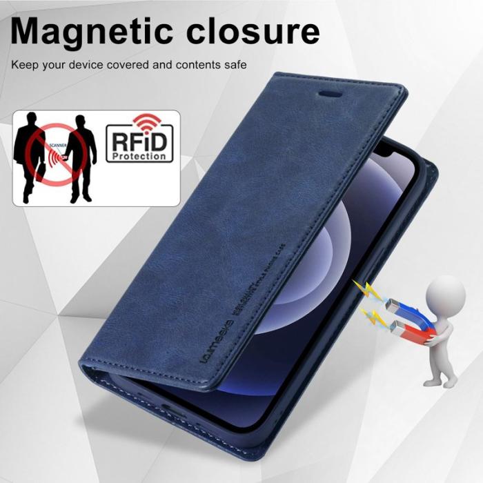 LC.imeeke - LC.IMEEKE iPhone 11 Plånboksfodral Konstläder - Blå