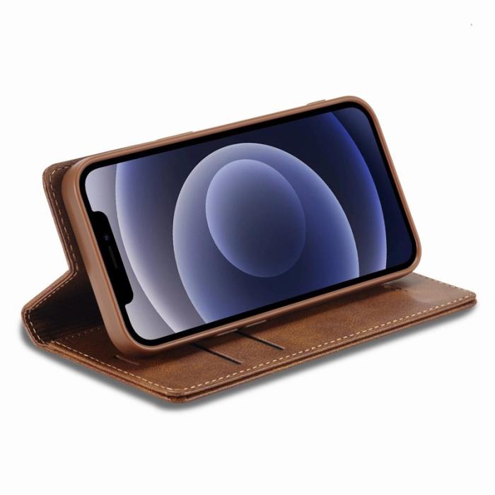 LC.imeeke - LC.IMEEKE iPhone 11 Plånboksfodral Konstläder - Brun