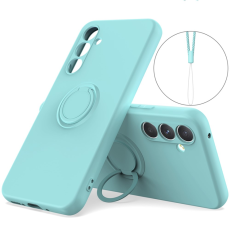 A-One Brand - Galaxy A17 5G Mobilskal Med Kickstand Silikon - Blå