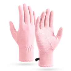 A-One Brand - Touchvantar Handskar Cykel Termofleece Anti Slip DB80 - Rosa