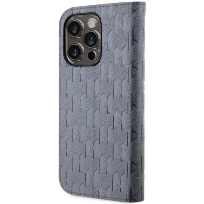 KARL LAGERFELD - KarlLagerfeld iPhone 14 Pro Max Plånboksfodral Monogram Silver