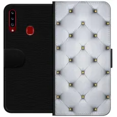 Gustaf - Pl&aring;nboksfodral till Samsung Galaxy A20s med Fancy