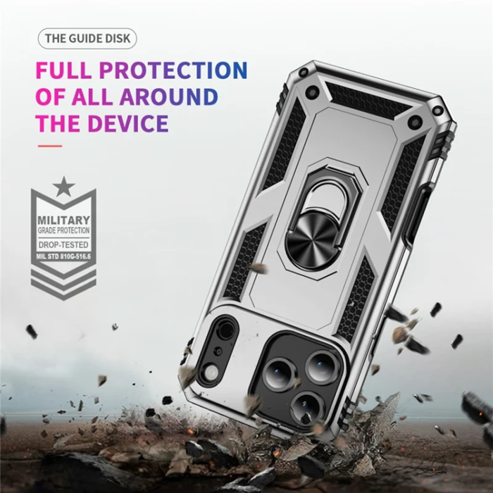 A-One Brand - iPhone 17 Pro Max Mobilskal med Kickstand - Silver