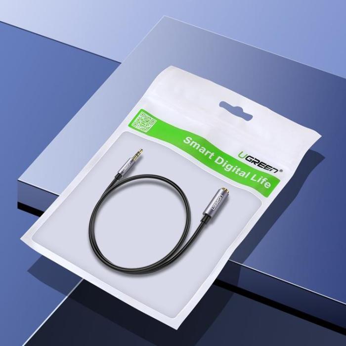 Ugreen - Ugreen AUX 3.5 mm Mini Jack Förlängning Kabel 3m - Silver