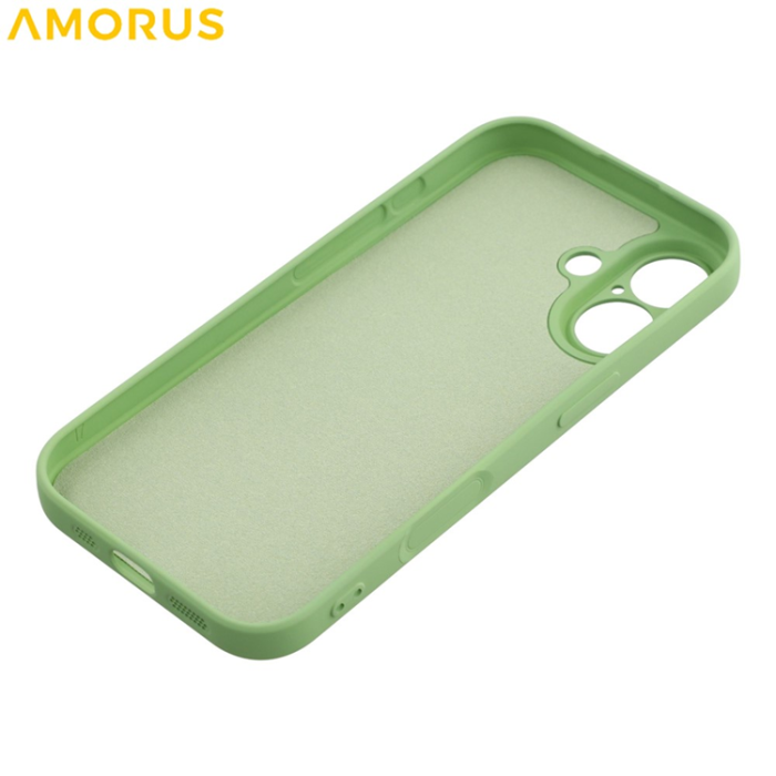 Amorus - AMORUS iPhone 17 Mobilskal Precise Cutouts TPU Fiber - Grön