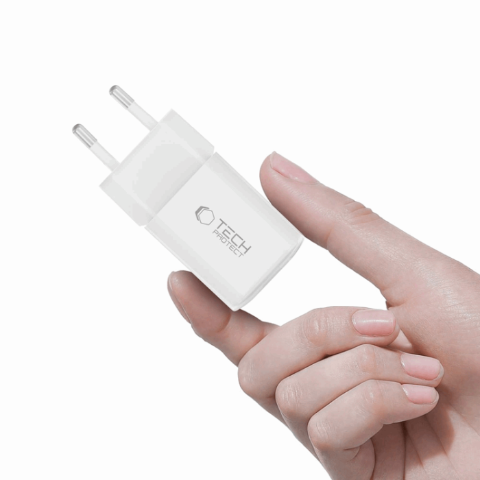 Tech-Protect - Tech-Protect Snabbladdare 33W NCM 2-Port QC3.0 - Vit