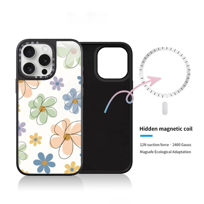 A-One Brand - iPhone 15 Pro Max Mobilskal MagSafe Aluminium Silikon