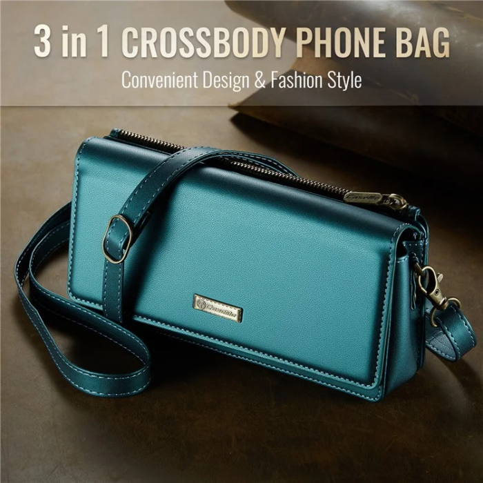 Caseme - CASEME Crossbody Väska RFID Blocking Me30 Max Läder - Grön