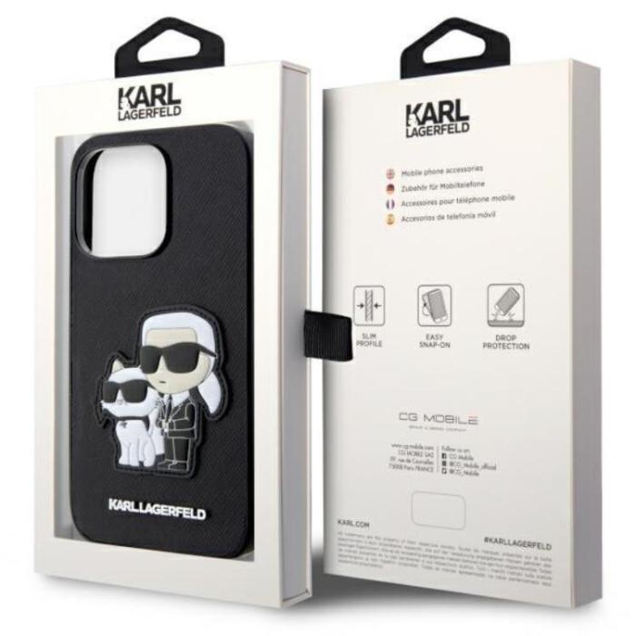 KARL LAGERFELD - Karl Lagerfeld iPhone 14 Pro Max Mobilskal Saffiano Karl & Choupette