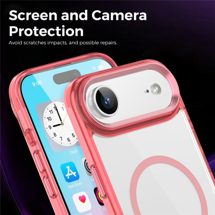 A-One Brand - iPhone Air Mobilskal MagSafe TPU+PC - Transparent Rosa