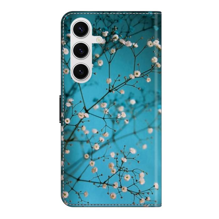 OEM - Mobilskal till Samsung Galaxy S26/S26 Pro TPU + KonstLäder Blommönster - Blommor