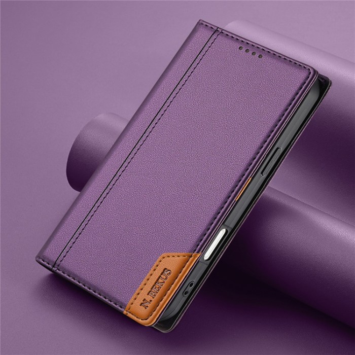 N.BEKUS - N.BEKUS iPhone 17 Plånboksfodral RFID Blocking P3 - Lila