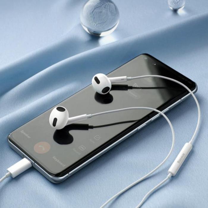 BASEUS - Baseus Encok C17 In-Ear Hörlurar USB-C -Vit