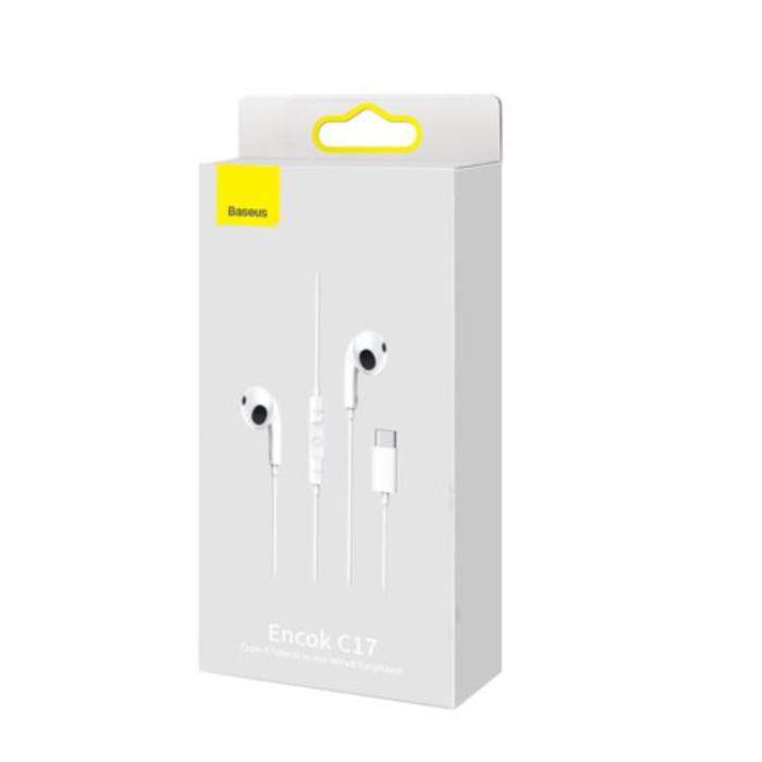 BASEUS - Baseus Encok C17 In-Ear Hörlurar USB-C -Vit