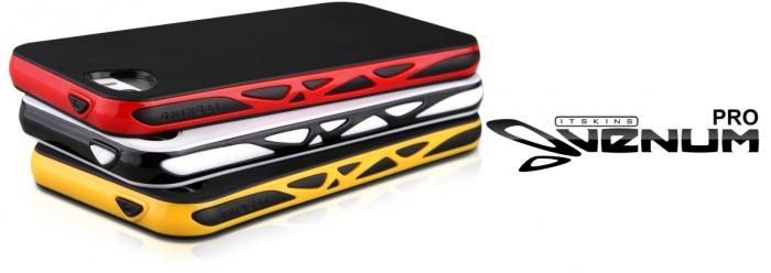 UTGATT5 - ITSkins Venum Bumper skal till Apple iPhone 5/5S/SE (Red/Svart)