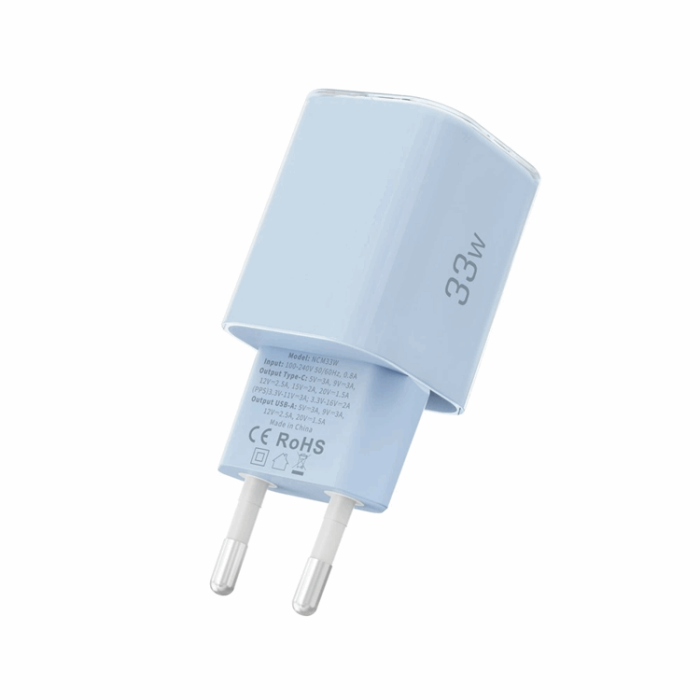 Tech-Protect - Tech-Protect Snabbladdare 33W NCM 2-Port QC3.0 - Blå