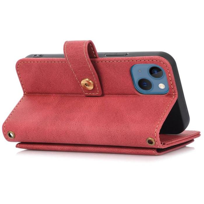 OEM - iPhone 14 Plus Plånboksfodral Flip - Röd