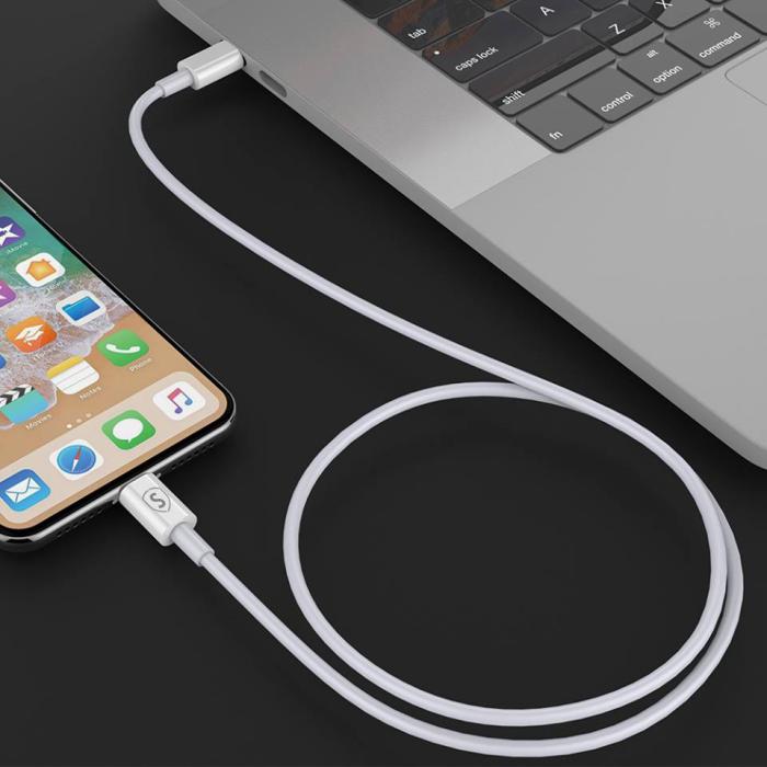 SiGN - SiGN USB-C till Lightning kabel 20W, 2m - Vit