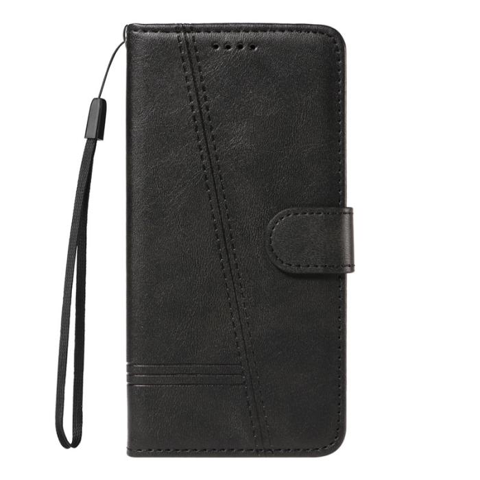 OEM - T-Shape Samsung Galaxy S26 Plus Plånboksfodral Konstläder Ställ - Svart