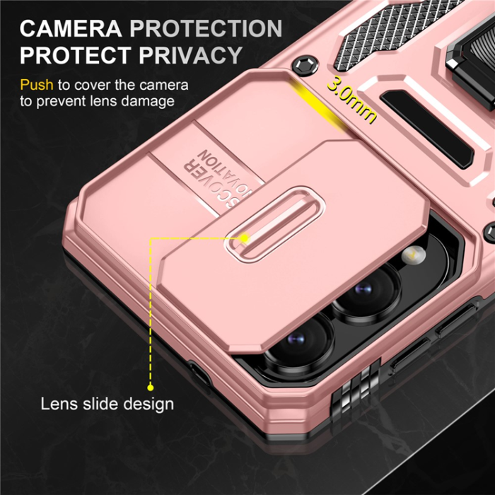A-One Brand - Galaxy S25 Edge Mobilskal Kickstand Slide - Roséguld