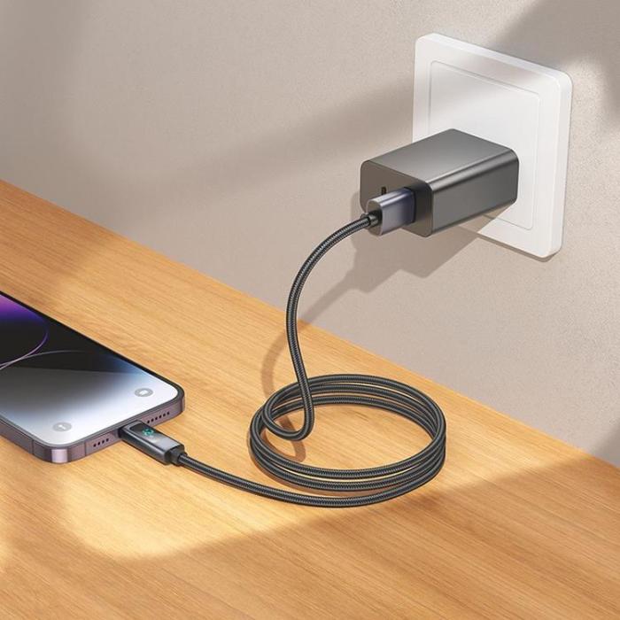 Hoco - HOCO USB-A till Lightning Kabel 2.4A 1m X112 - Svart