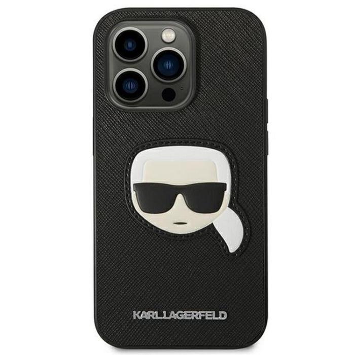 KARL LAGERFELD - Karl Lagerfeld iPhone 14 Pro Skal Original Faceplate - Svart