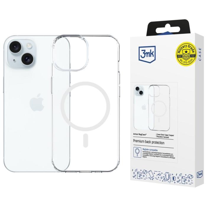 3MK - 3MK iPhone 15 Mobilskal MagSafe Armor - Clear