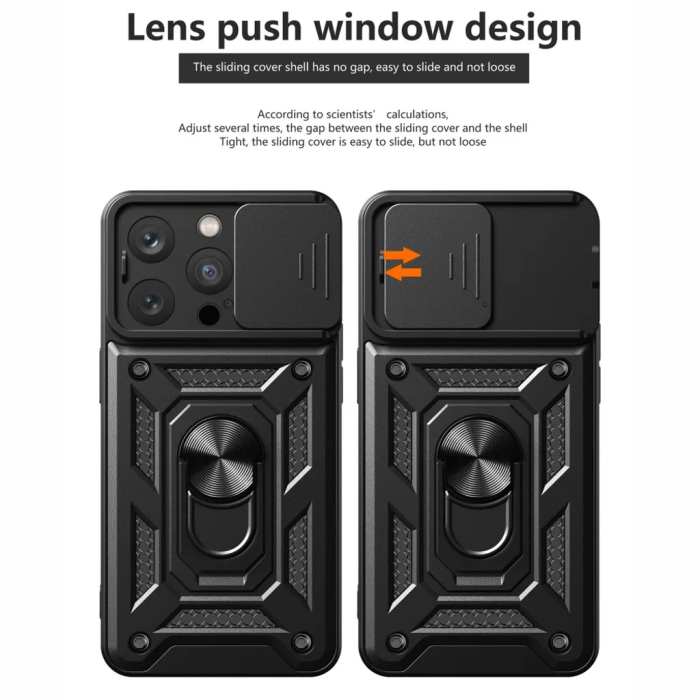 Taltech - iPhone 15 Pro Max Mobilskal Ringhållare - Rosaguld