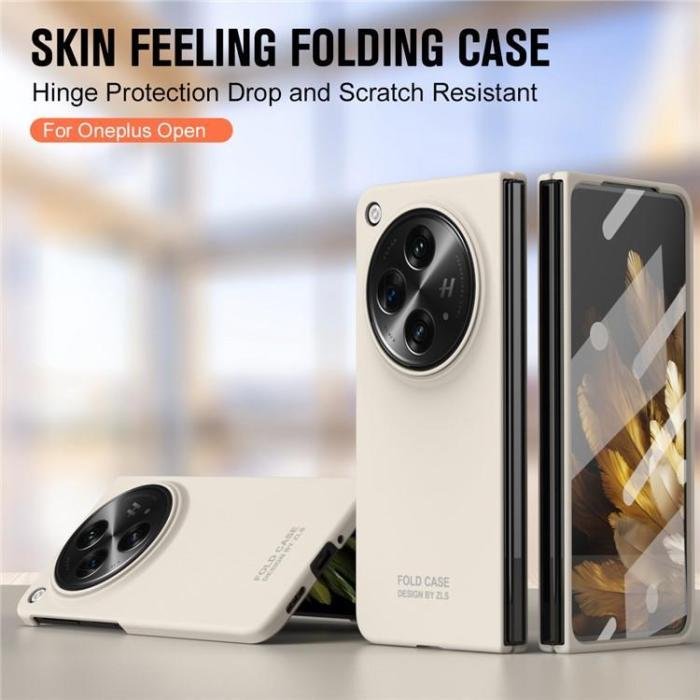 A-One Brand - OnePlus Open Mobilskal PC Folding med Härdat glas - Svart