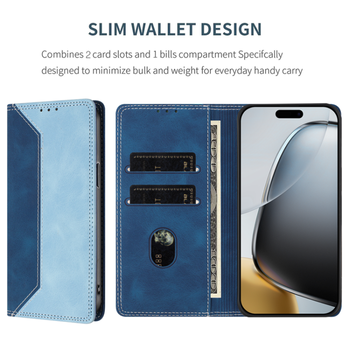 A-One Brand - OnePlus 15 Plånboksfodral Färg Splicing RFID