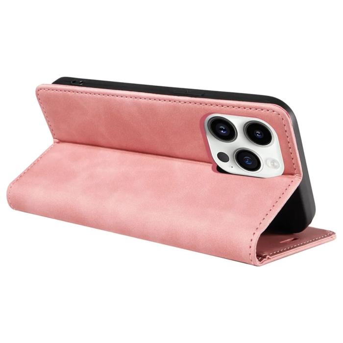 BETOPNICE - BETOPNICE iPhone 15 Pro Plånboksfodral 003 - Rosa