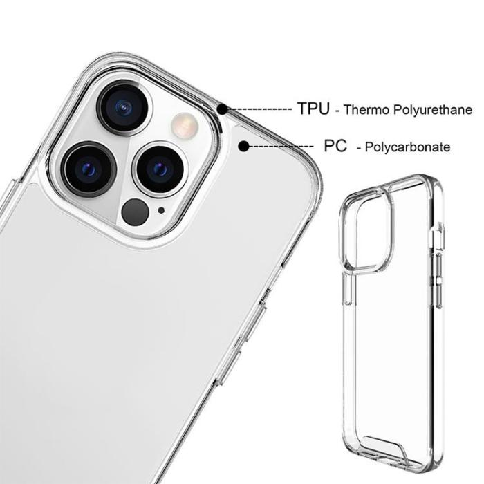 OEM - iPhone 16 Pro Mobilskal Crystal Big Hole - Transparent