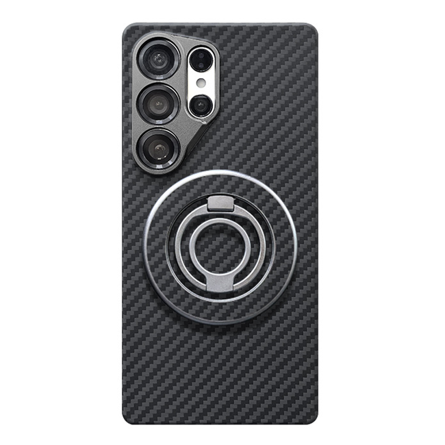 Galaxy S25 Ultra Mobilskal MagSafe Kevlar Metal Ring - 1500D Coarse | 2353 | AlltMobil