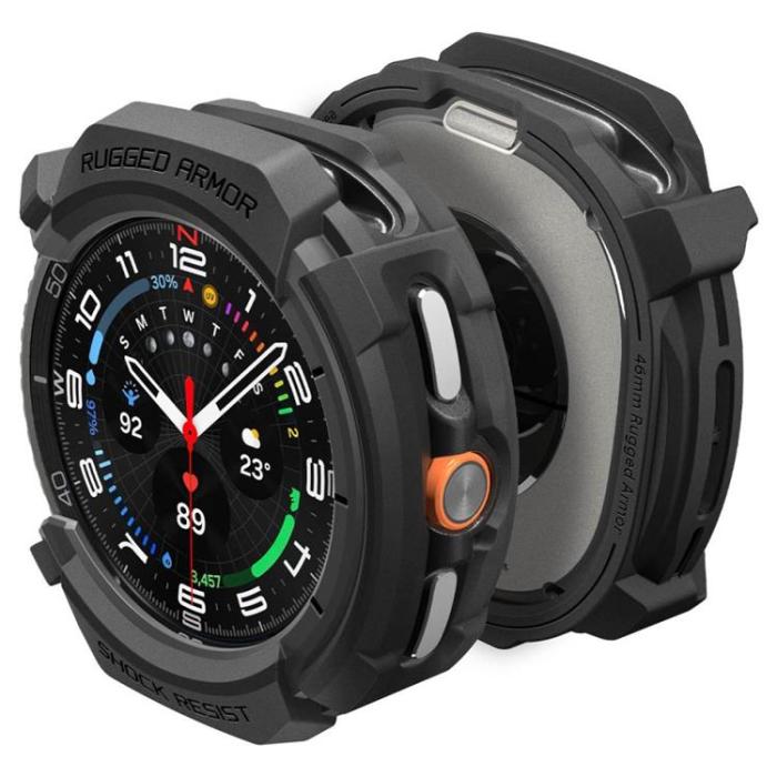 Spigen - Spigen Galaxy Watch 8 Classic (46mm) Skal Rugged Armor - Svart