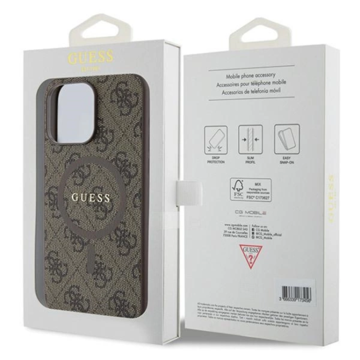 Guess - Guess iPhone 13 Pro Max Mobilskal Magsafe Collection - Brun