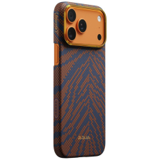 PITAKA - PITAKA Mobilskal F&ouml;r iPhone 17 Pro Magsafe Breath of Veins - Burning Orange