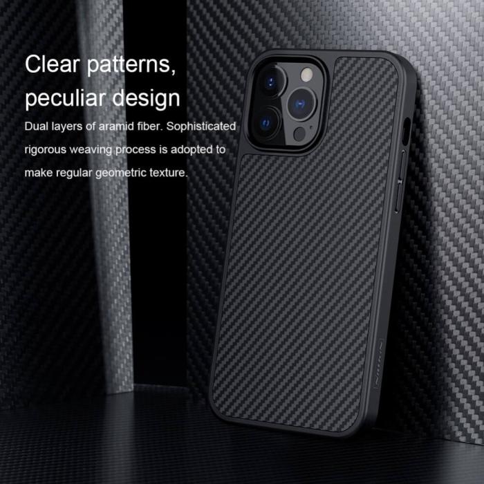 Nillkin - Nillkin Carbon Fiber Mobilskal till iPhone 13 Pro - Svart