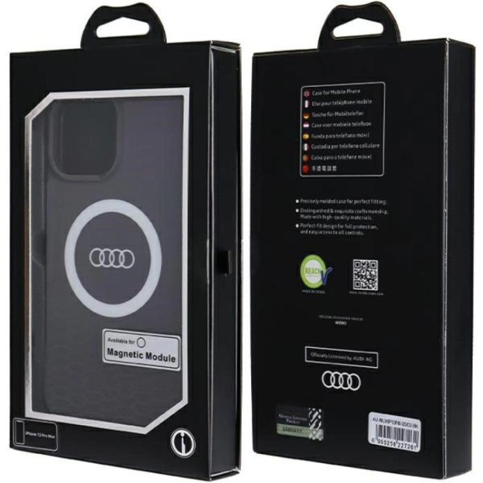 Audi - Audi iPhone 13 Pro Max Mobilskal Magsafe IML Big Logo - Svart