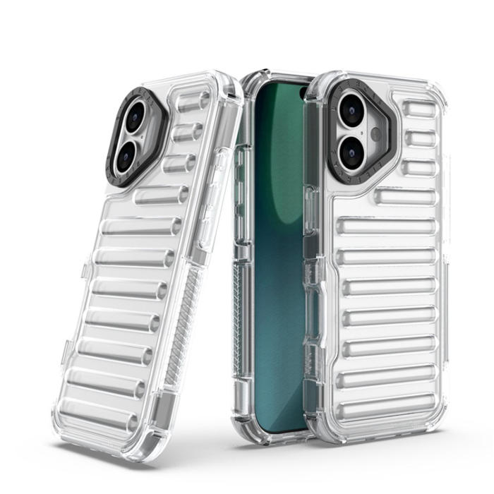 A-One Brand - iPhone 17 Mobilskal Stripe Design Detachable - Transparent
