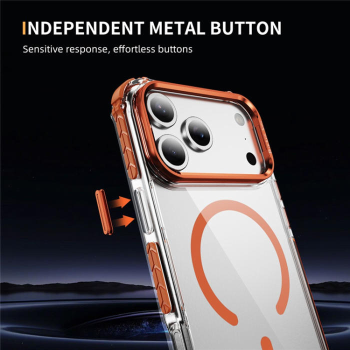 A-One Brand - iPhone 17 Pro Mobilskal MagSafe Kickstand - Orange