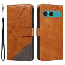 A-One Brand - Sony Xperia 10 VII Plånboksfodral Geometric Lines - Brun