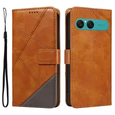 A-One Brand - Sony Xperia 10 VII Plånboksfodral Geometric Lines - Brun