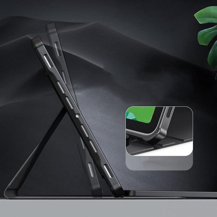 INFILAND - Infiland Galaxy Tab S7 Plus/S8 Plus/S7 FE Fodral med Tangentbord - Svart