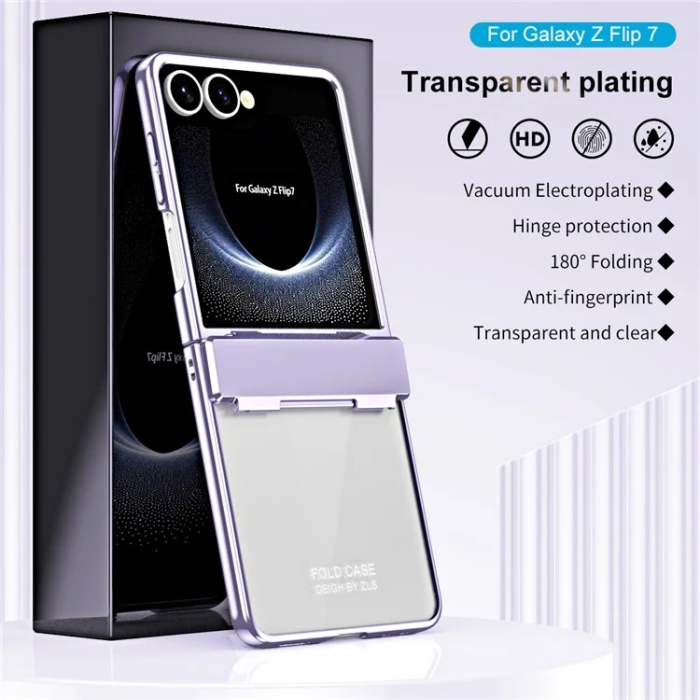 A-One Brand - Galaxy Z Flip 7 Mobilskal Electroplating PC Folding - Lila