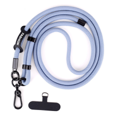 A-One Brand - Crossbody Mobilrem Lanyard Justerbar 7mm - Grå Blå