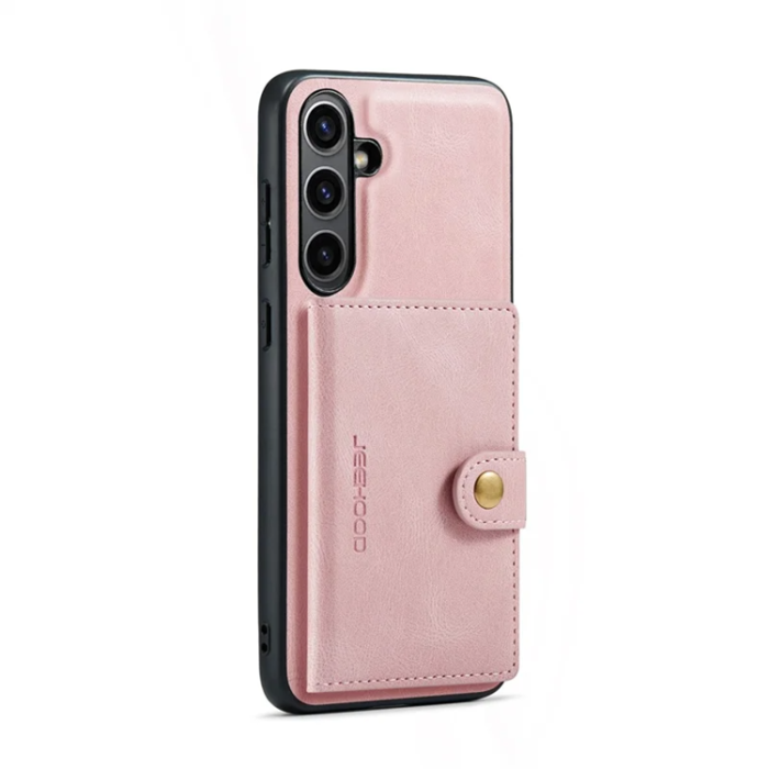 OEM - JEEHOOD Galaxy S24 FE Fodral KonstLäder + Plast - Rosa